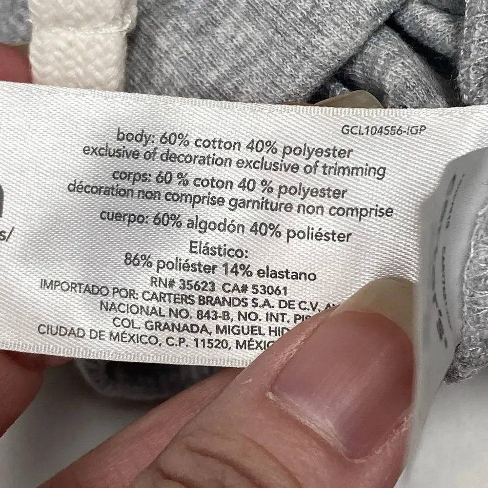 NEW Carters Shorts Baby Size 3 Months Gray Stretch Summer Basic